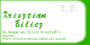 krisztian bilicz business card